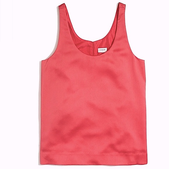 SOLD! J.Crew Satin Crepe Shell Scoopneck Tank - Picture 3 of 8